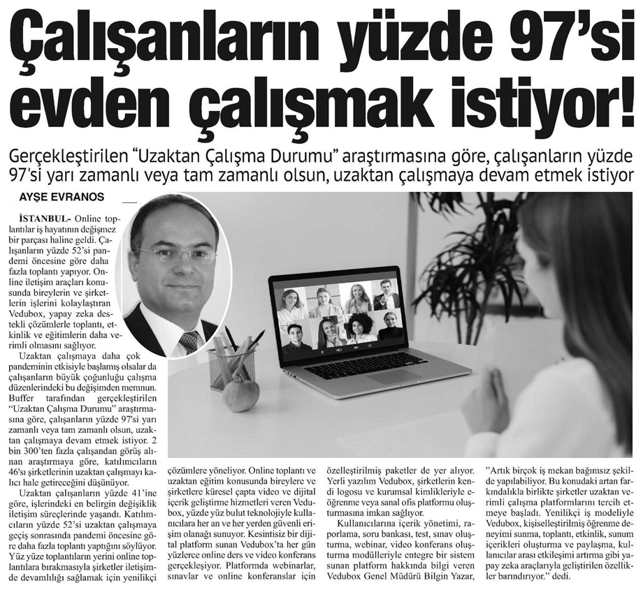 Evden Çalışma Sevildi - Bizim Anadolu Gazetesi