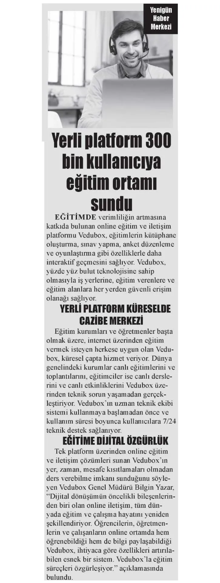 Yerli Platform 300 Bin Kullanıcıya Eğitim Ortamı Sundu - Yenigün