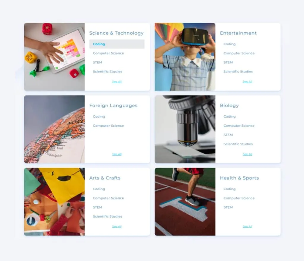 Vedubox training management screen
