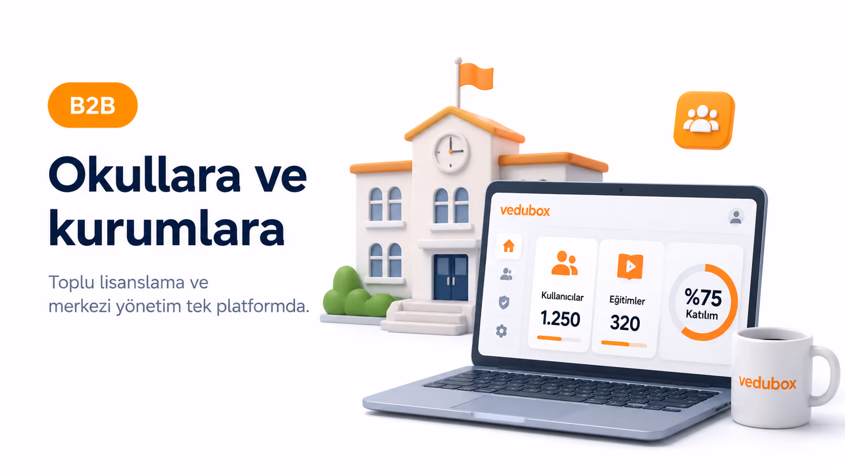 Okul ve kurumlara toplu lisanslama ekranı