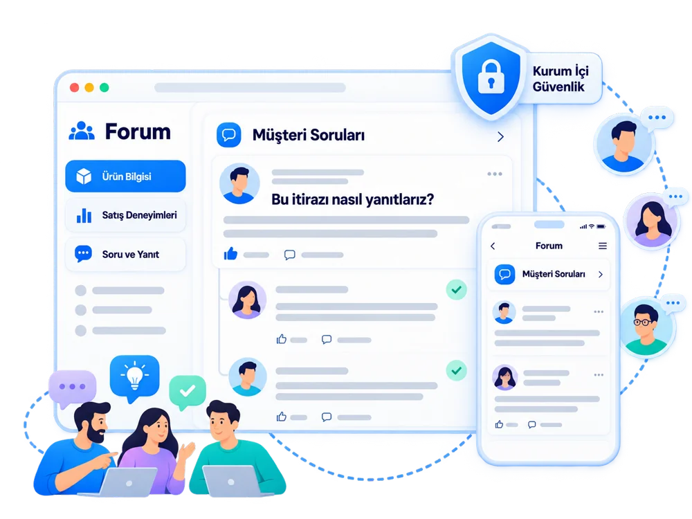 Forum, güvenli bilgi paylaşımı ve topluluk etkileşimi