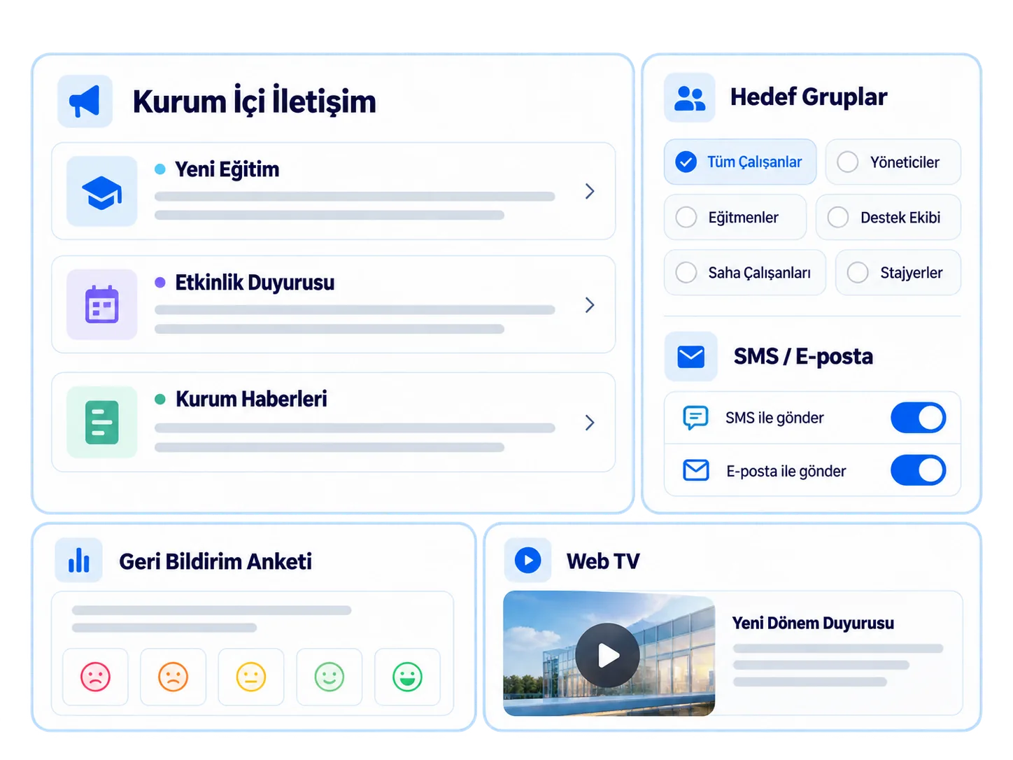 Sadece ilan panosu değil, kurum içi iletişim merkezi