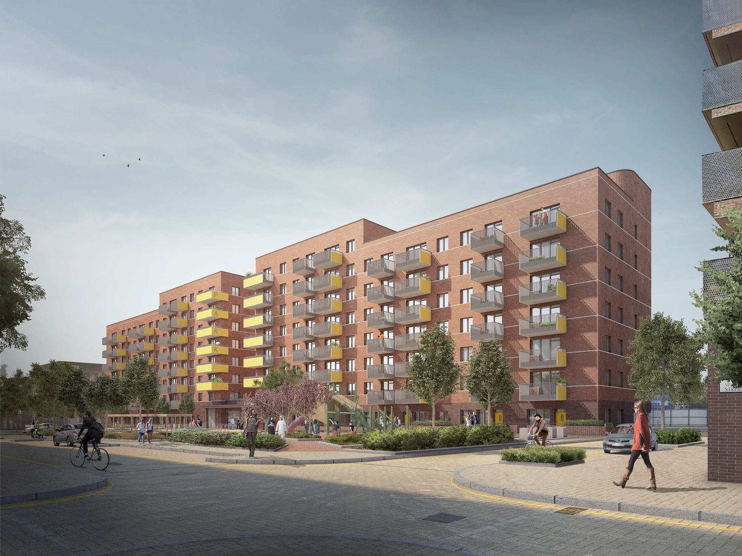 New apartment blocks in a Barking and Dagenham development