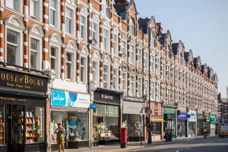 Victorian parade of shops with flats above in Haringey