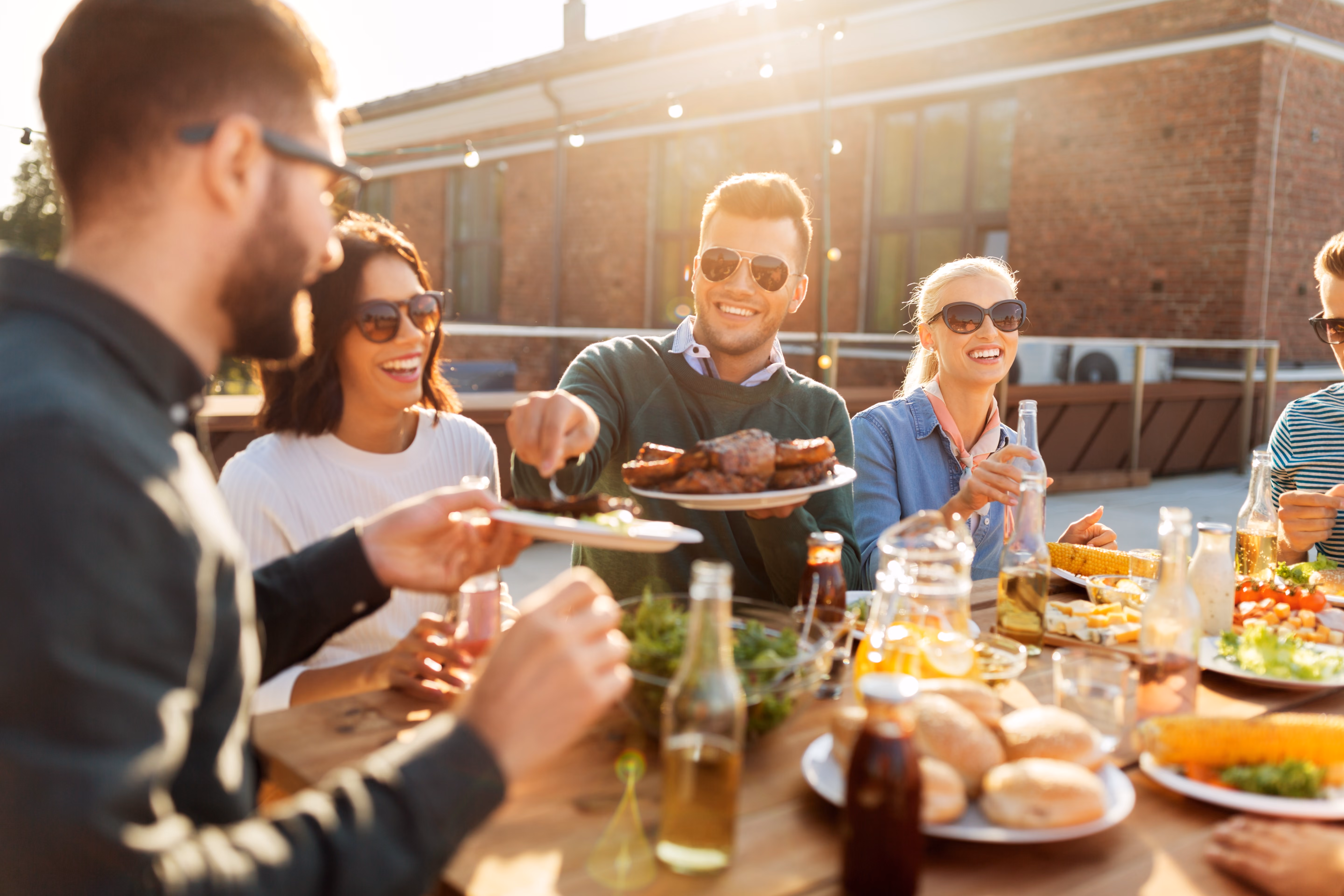 Outdoor dining stock image