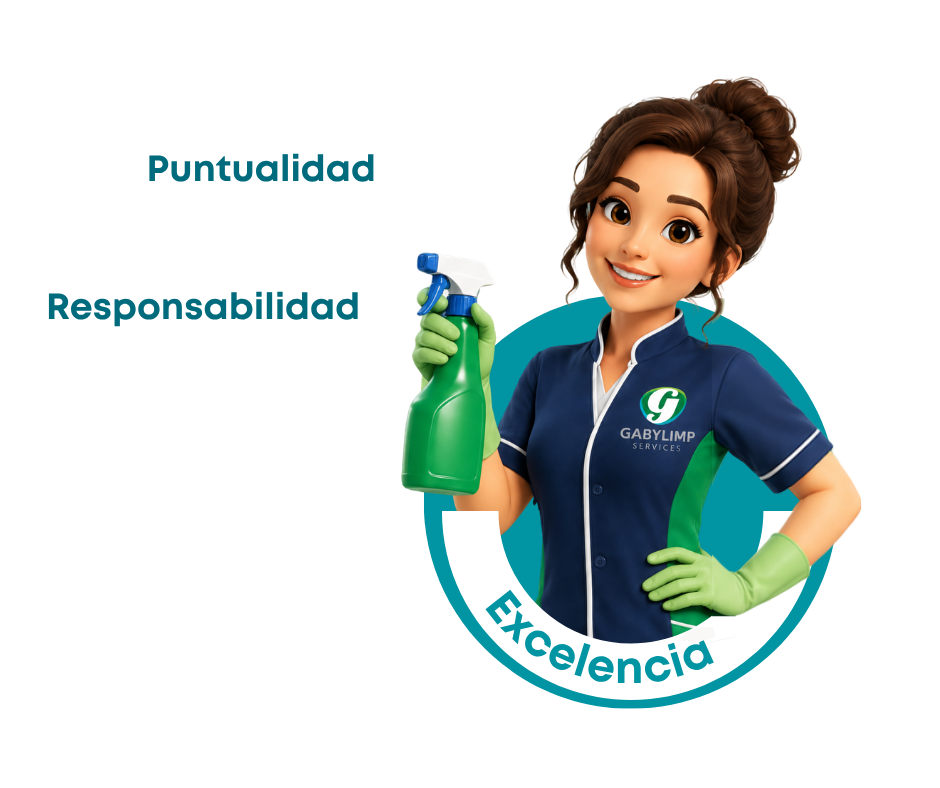 Ilustración de persona de limpieza sonriendo 