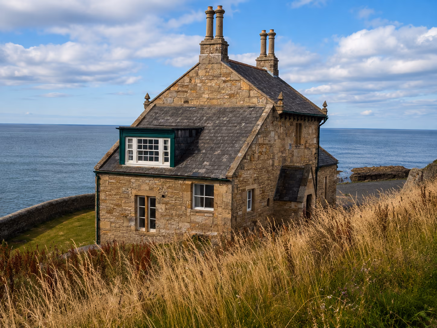The Bathing House overlooking the sea at Howick