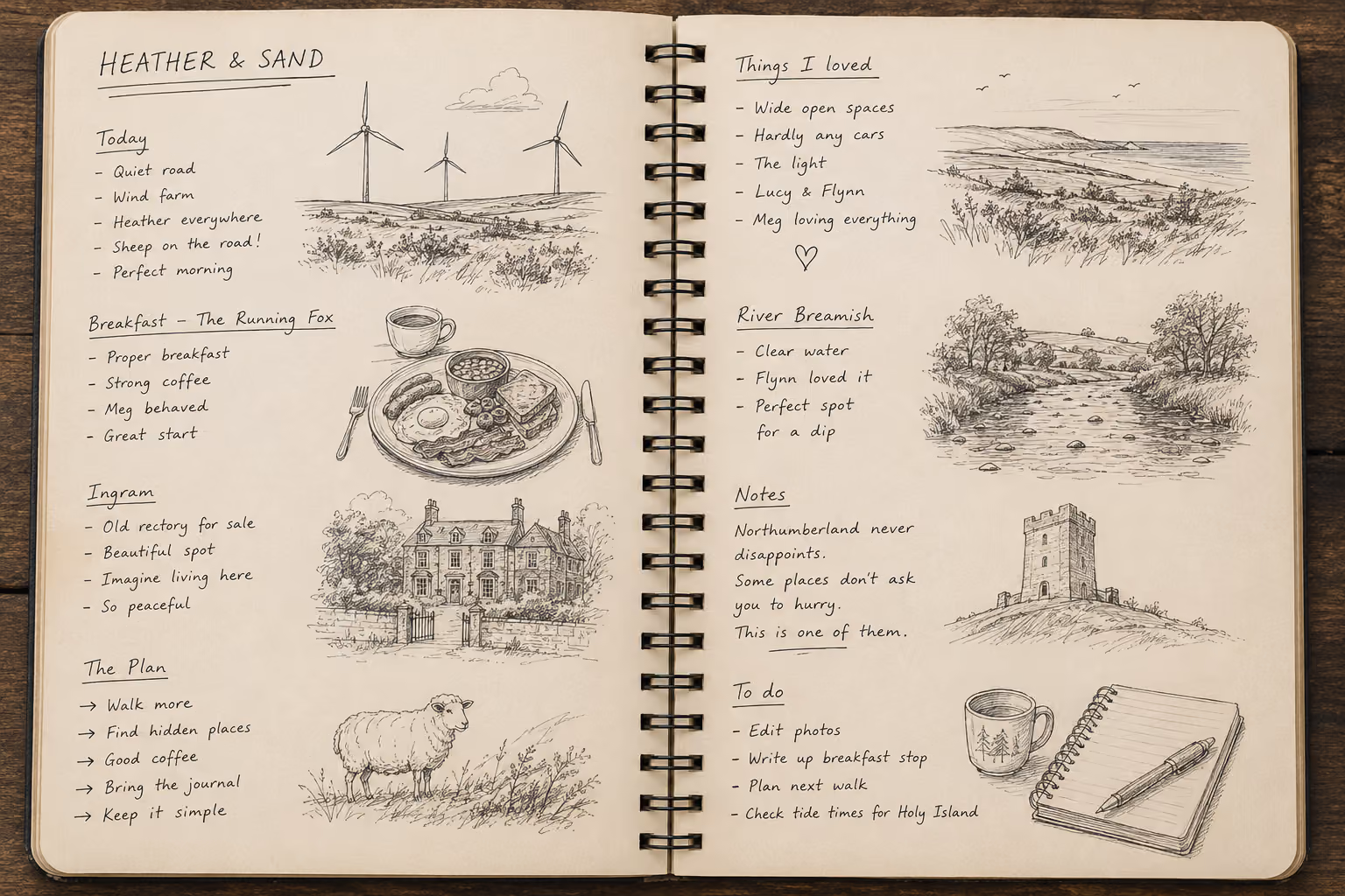 Hand drawn notebook