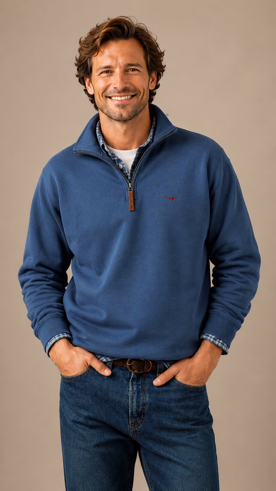 RM Williams Mulyungarie Sweatshirt - Mid Blue