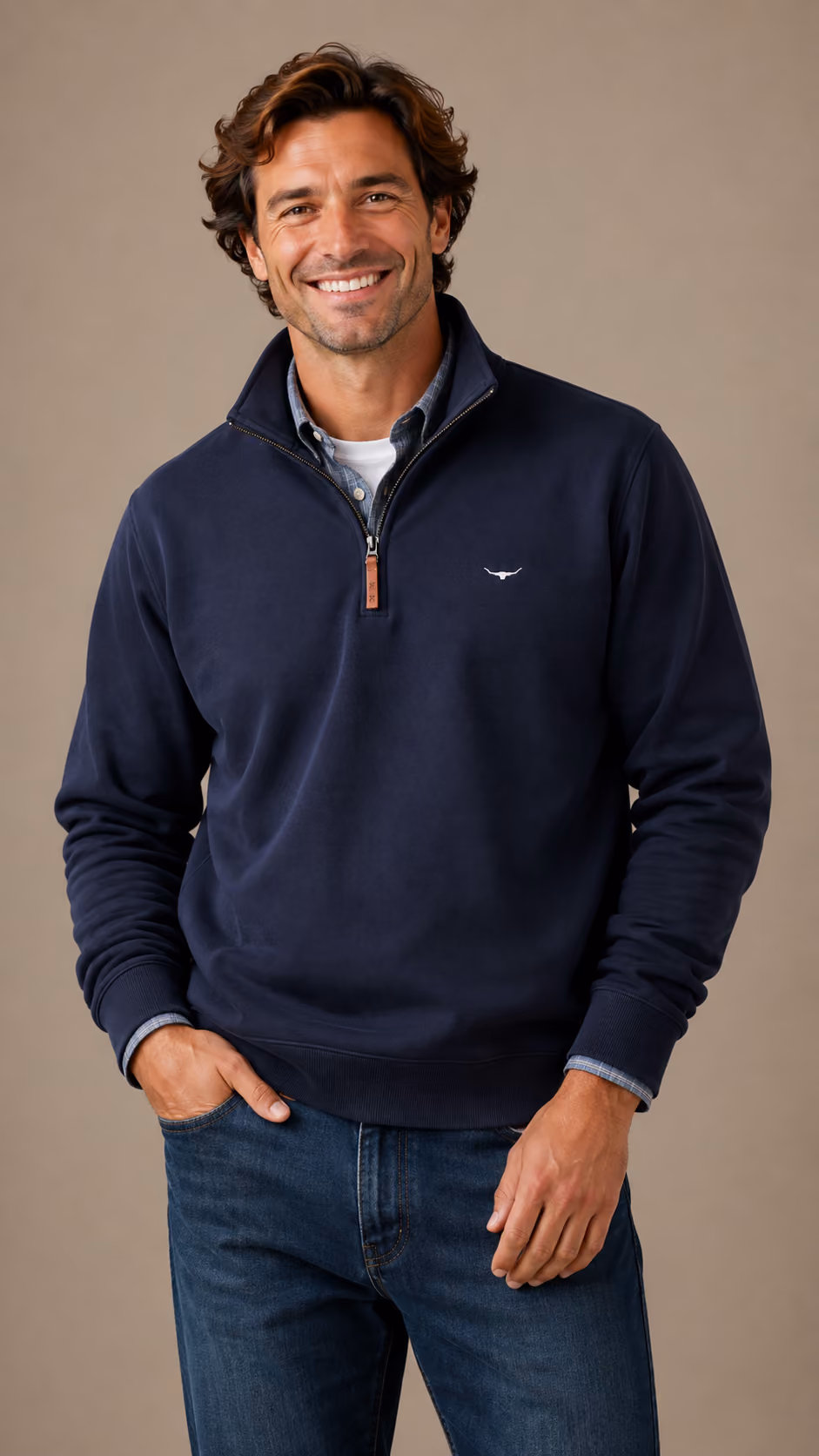 RM Williams Mulyungarie Sweatshirt - Mid Blue