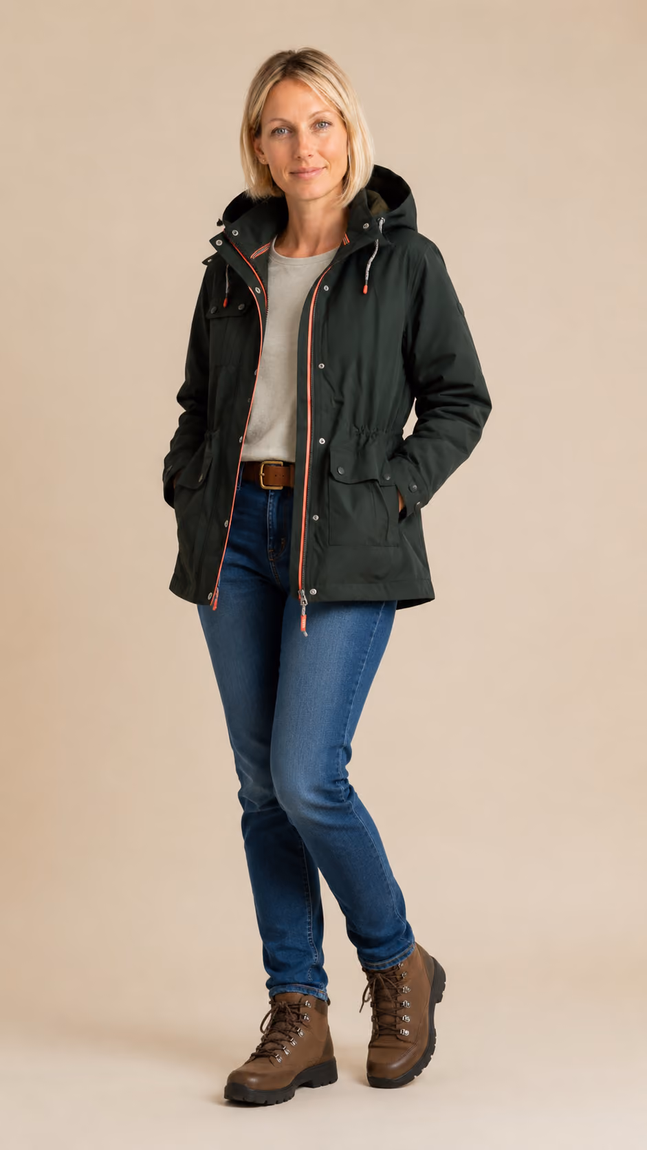 ACAI Women's River Waterproof Jacket - Deep Khaki