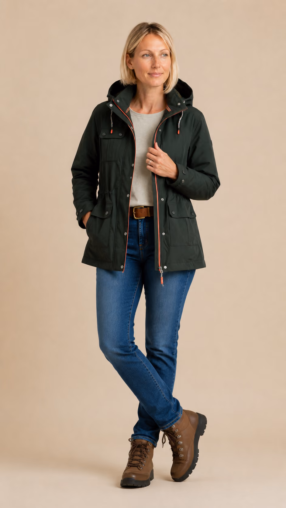 ACAI Women's River Waterproof Jacket - Deep Khaki