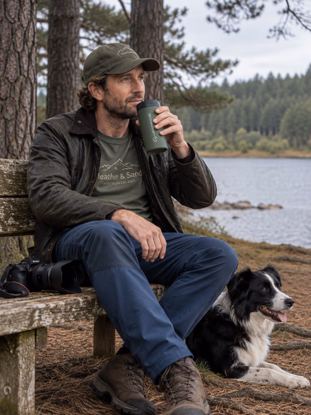 Lifeventure One-Touch Thermal Mug - Khaki
