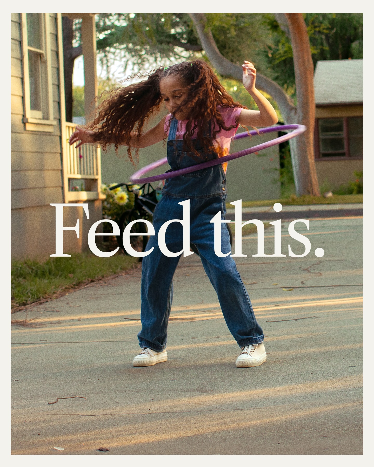 A child hula-hooping