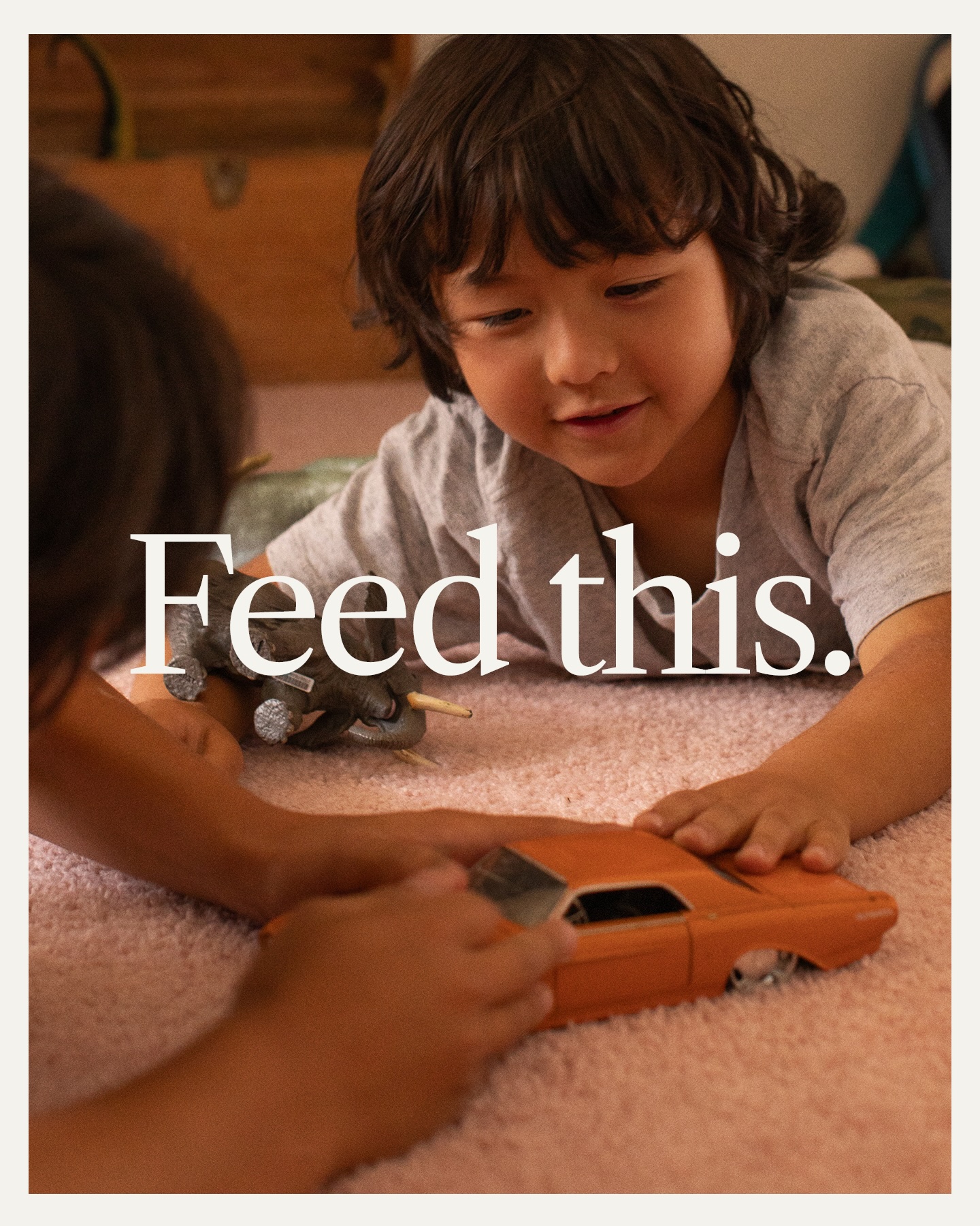Children playing with toy cars