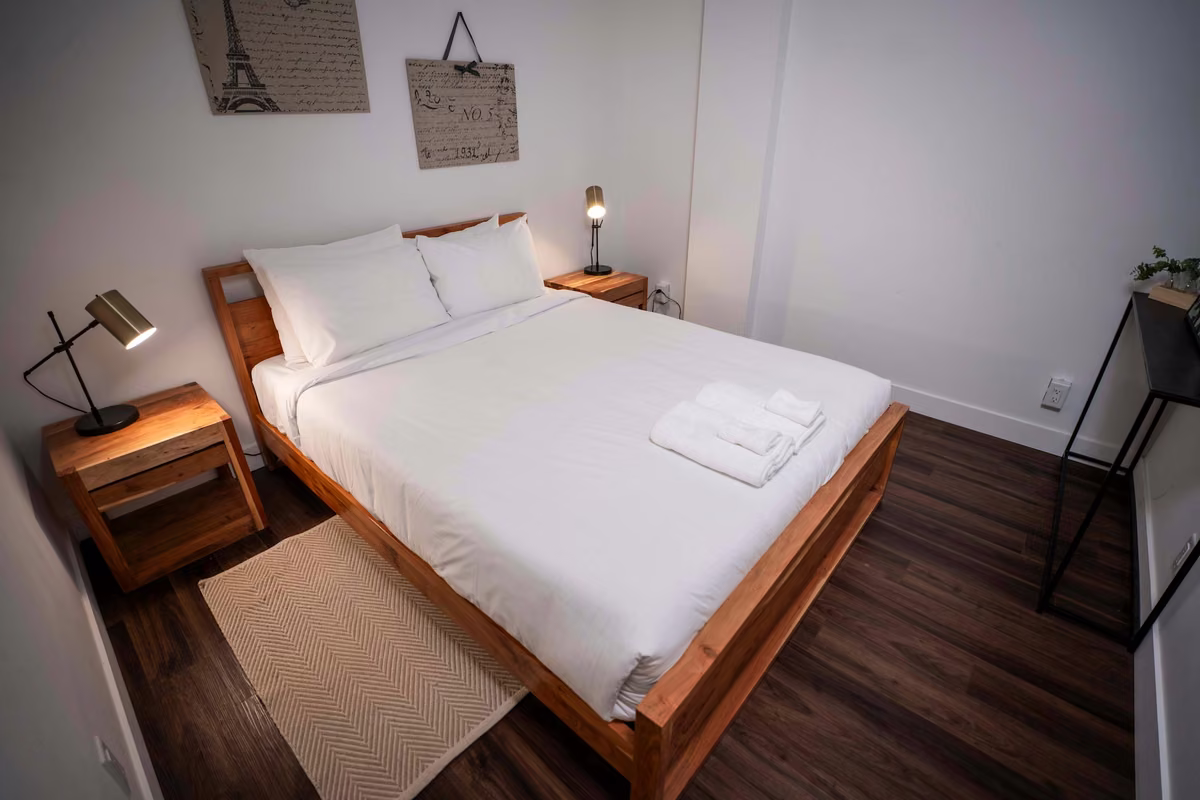 Chambre 3 du condo 103 avec lit queen, Aurea Charlevoix