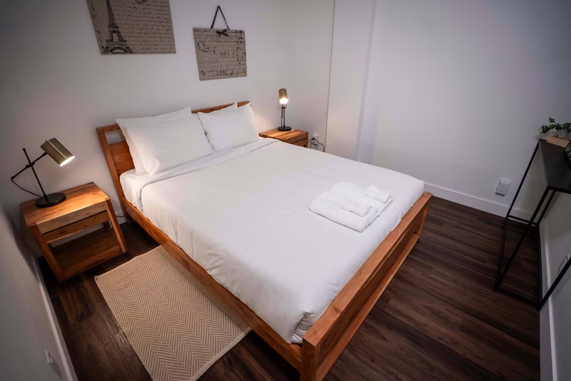 Chambre 3 du condo 103 avec lit queen, Aurea Charlevoix