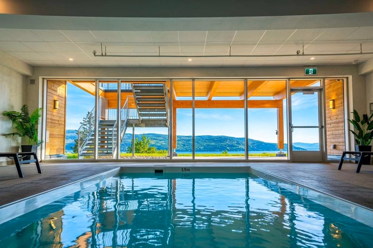 Piscine intérieure d'Aurea Charlevoix