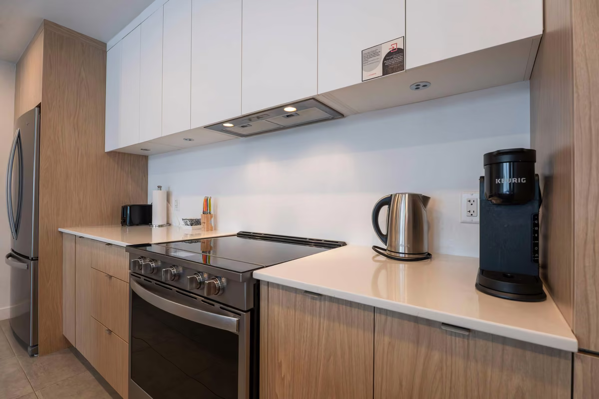 Cuisine entièrement équipée du condo 106, Aurea Charlevoix