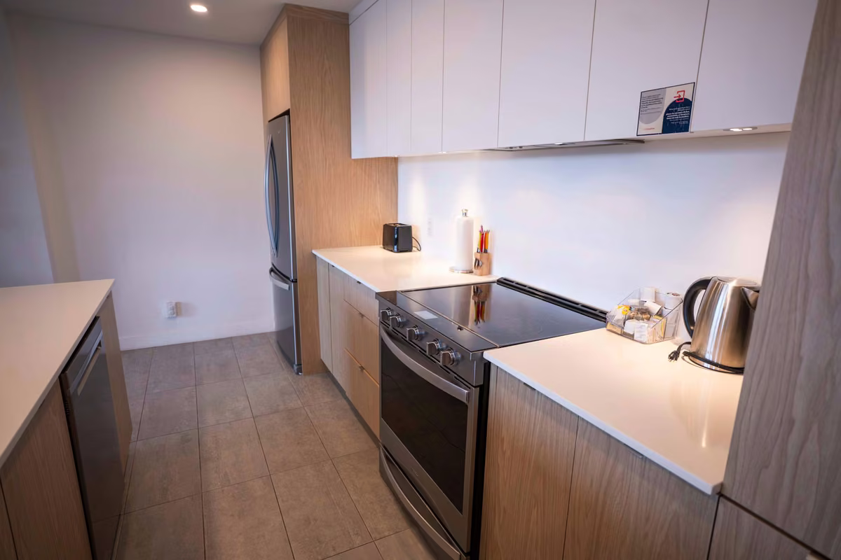 Cuisine entièrement équipée du condo 106, Aurea Charlevoix