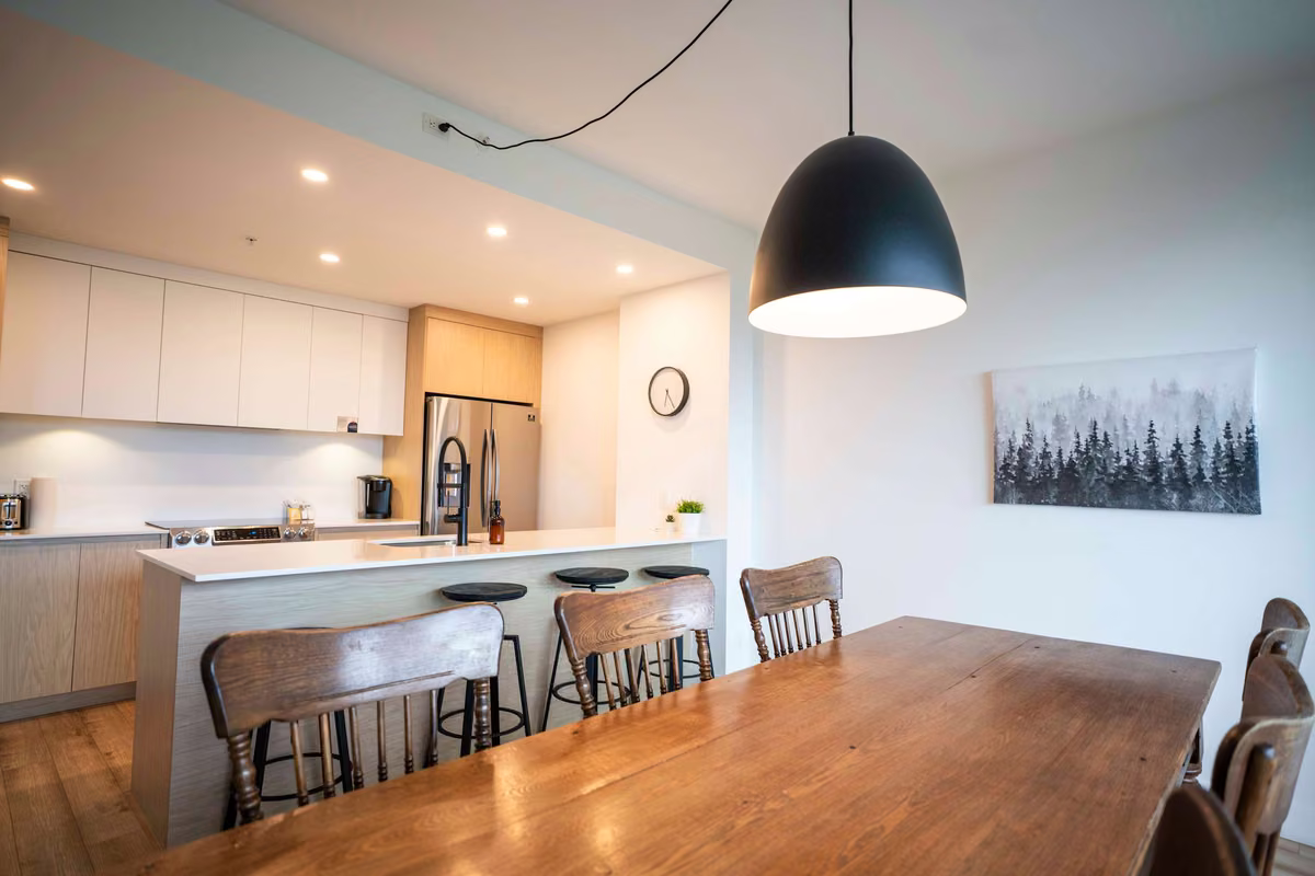 Cuisine entièrement équipée du condo 107, Aurea Charlevoix