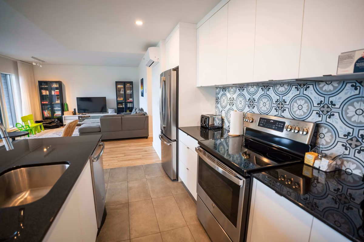 Cuisine entièrement équipée du condo 109, Aurea Charlevoix