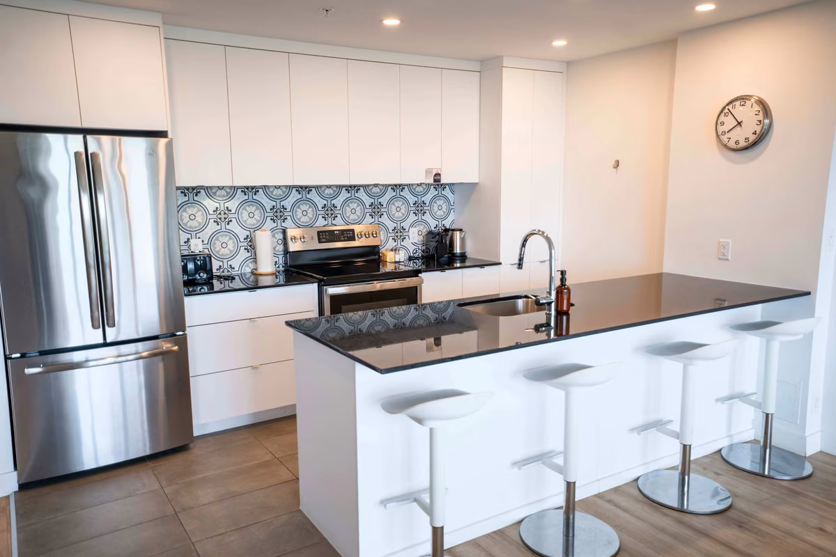 Cuisine entièrement équipée du condo 109, Aurea Charlevoix