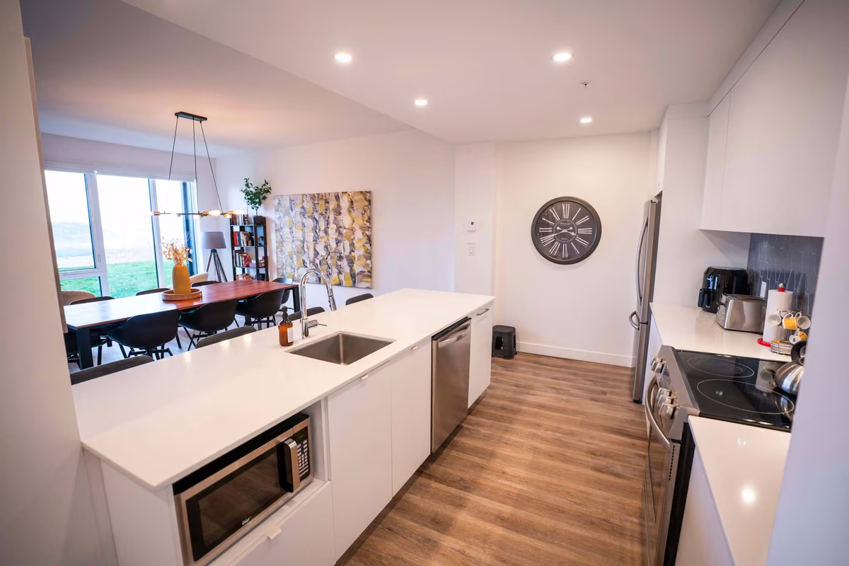 Cuisine entièrement équipée du condo 110, Aurea Charlevoix