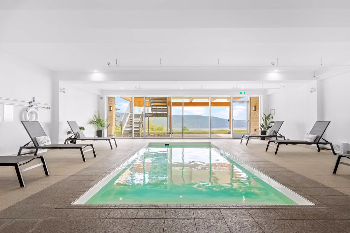 Piscine intérieure d'Aurea Charlevoix