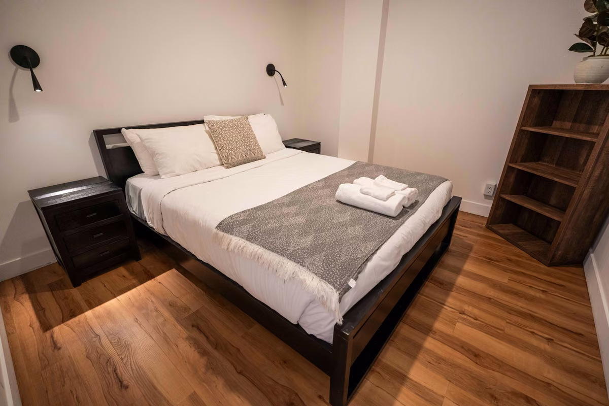 Chambre 3 du condo 209 avec lit queen, Aurea Charlevoix