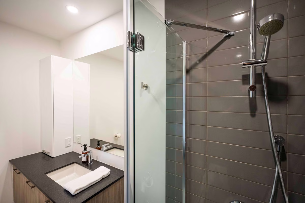 Salle de bain 1du condo 209, Aurea Charlevoix