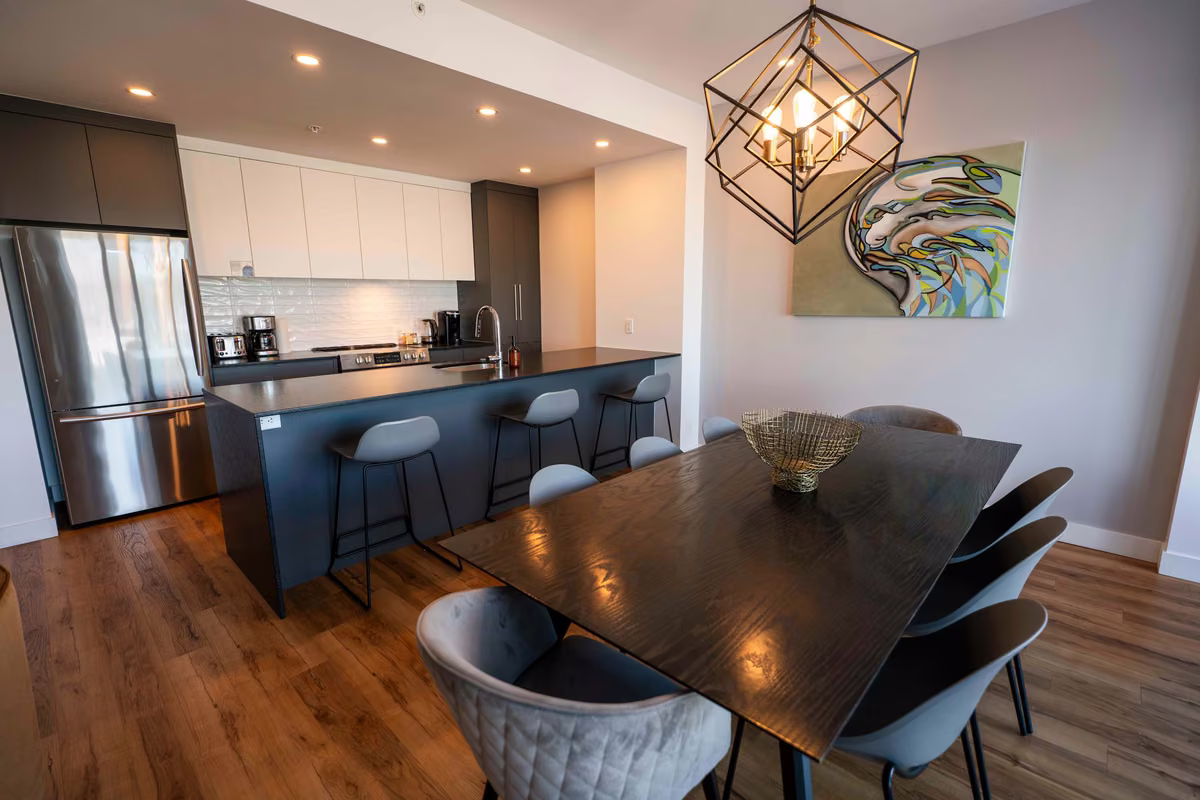 Cuisine entièrement équipée du condo 209, Aurea Charlevoix