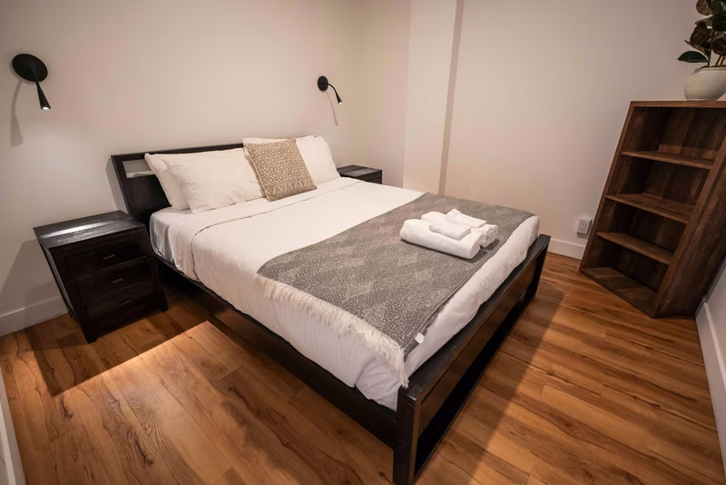 Chambre 3 du condo 209 avec lit queen, Aurea Charlevoix