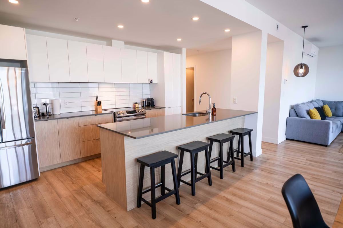 Cuisine entièrement équipée du condo 210, Aurea Charlevoix