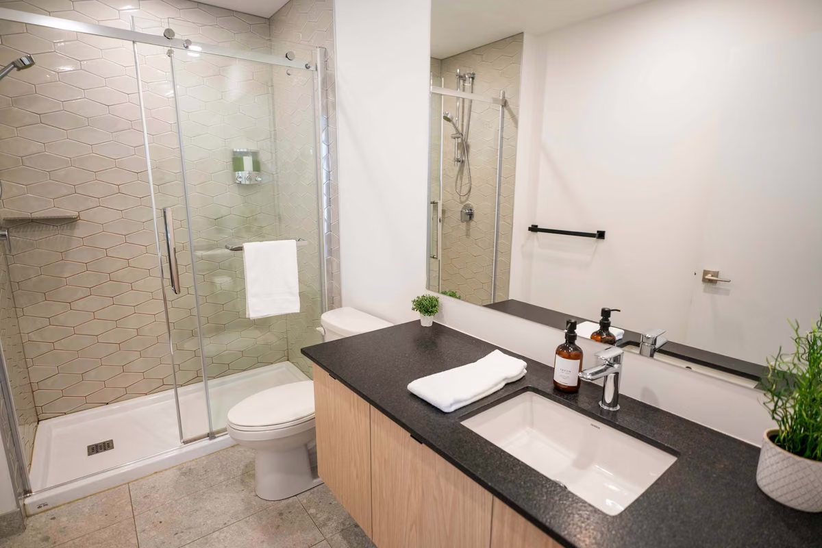 Salle de bain 1du condo 210, Aurea Charlevoix