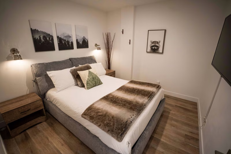 Chambre 3 du condo 211 avec lit queen, Aurea Charlevoix