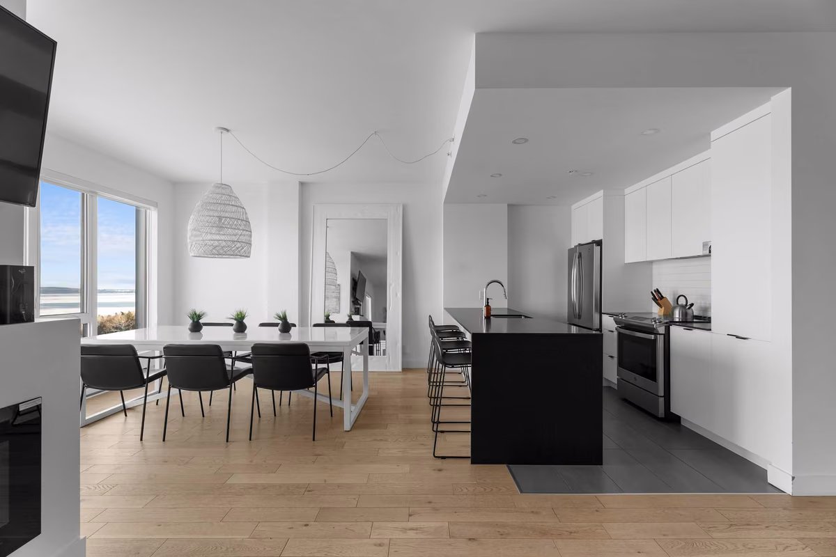 Cuisine entièrement équipée du condo 303, Aurea Charlevoix