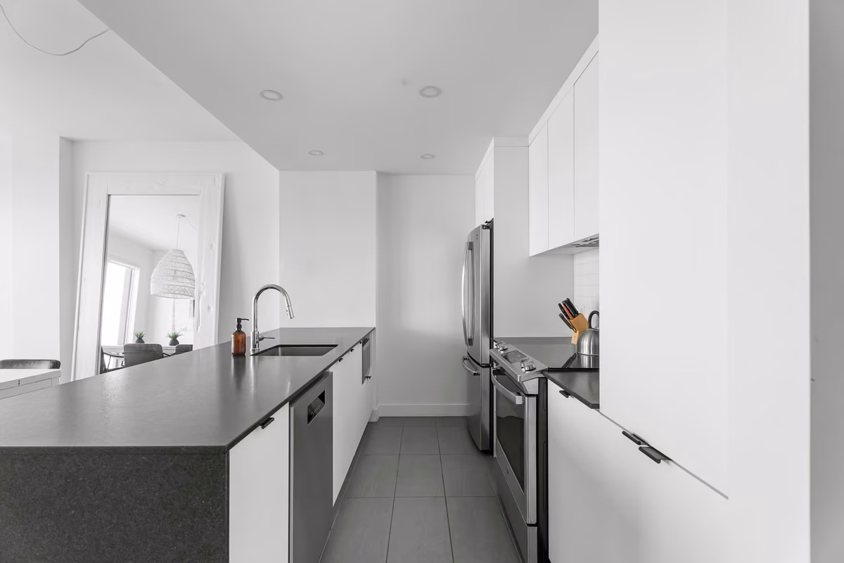Cuisine entièrement équipée du condo 303, Aurea Charlevoix