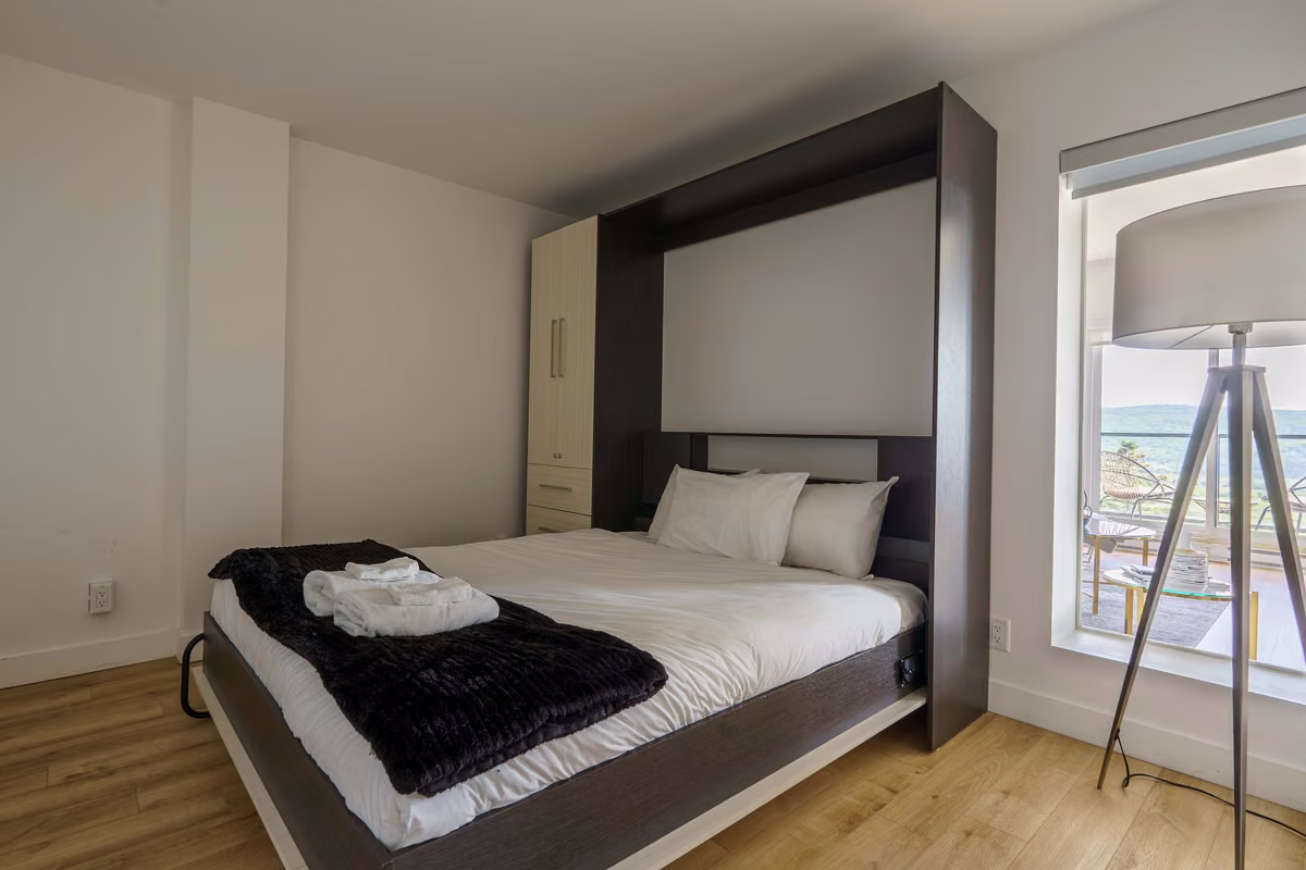 Chambre 3 du condo 304 avec lit queen, Aurea Charlevoix