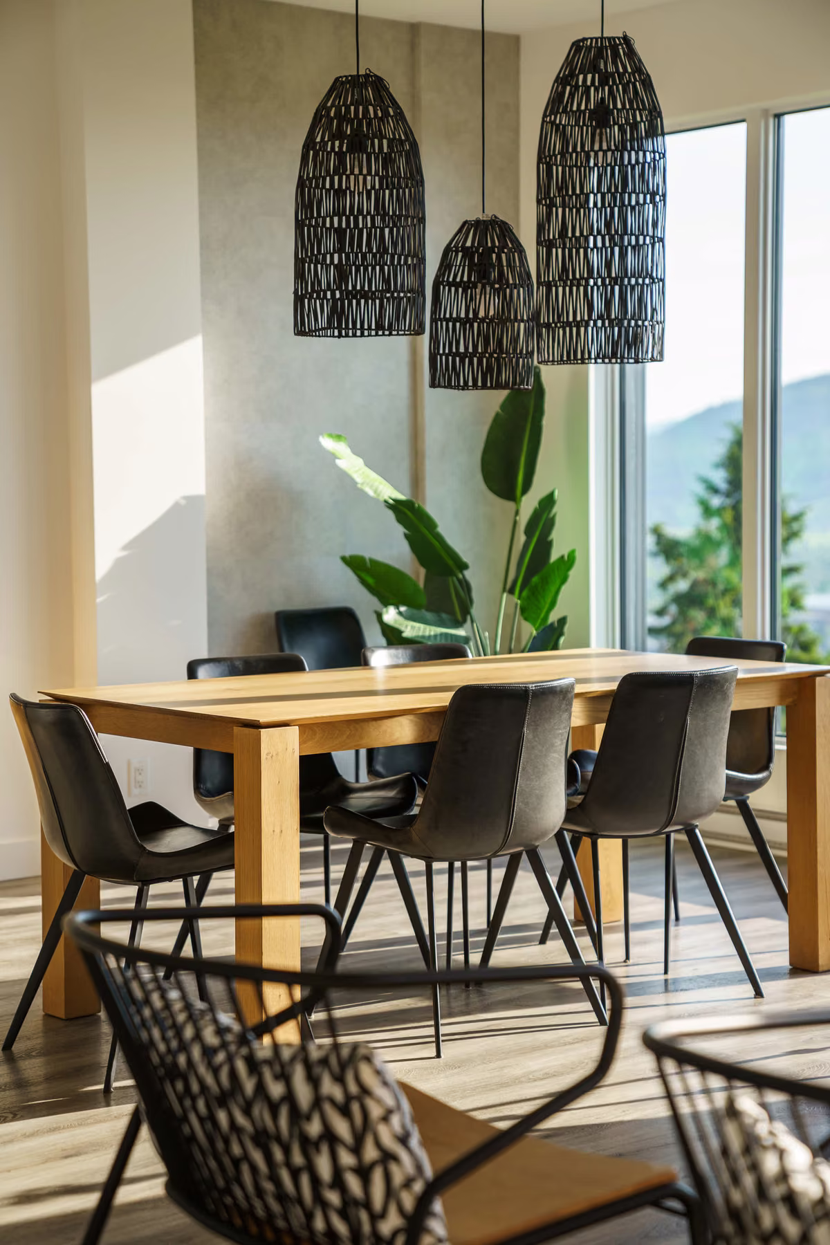 Salle à manger du condo 307 à aire ouverte, Aurea Charlevoix