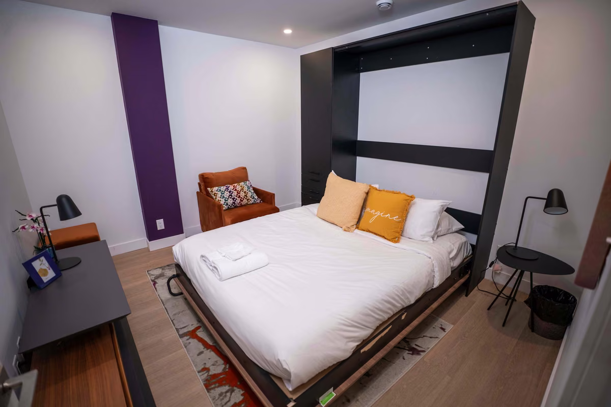 Chambre 3 du condo 308 avec lit queen, Aurea Charlevoix