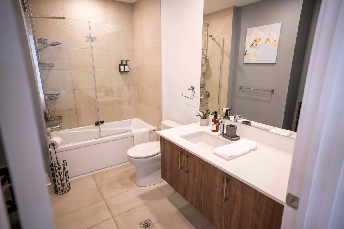 Salle de bain 1du condo 308, Aurea Charlevoix
