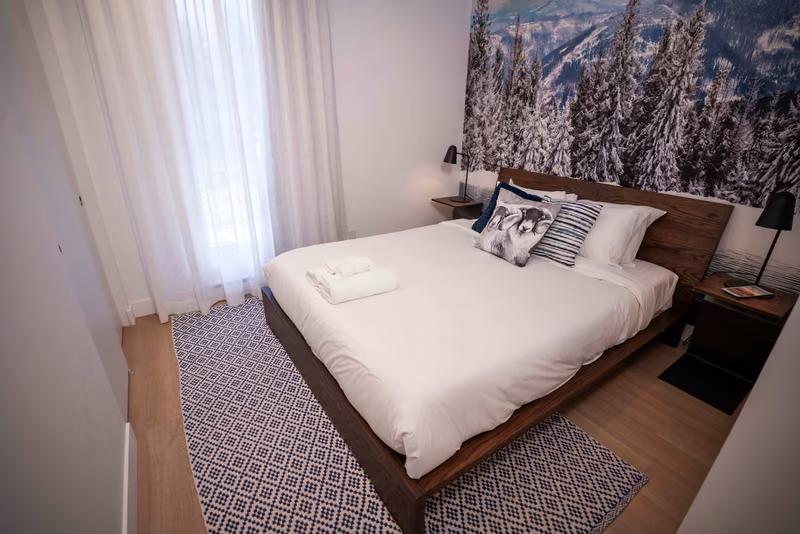 Chambre 1 du condo 308 avec lit queen, Aurea Charlevoix