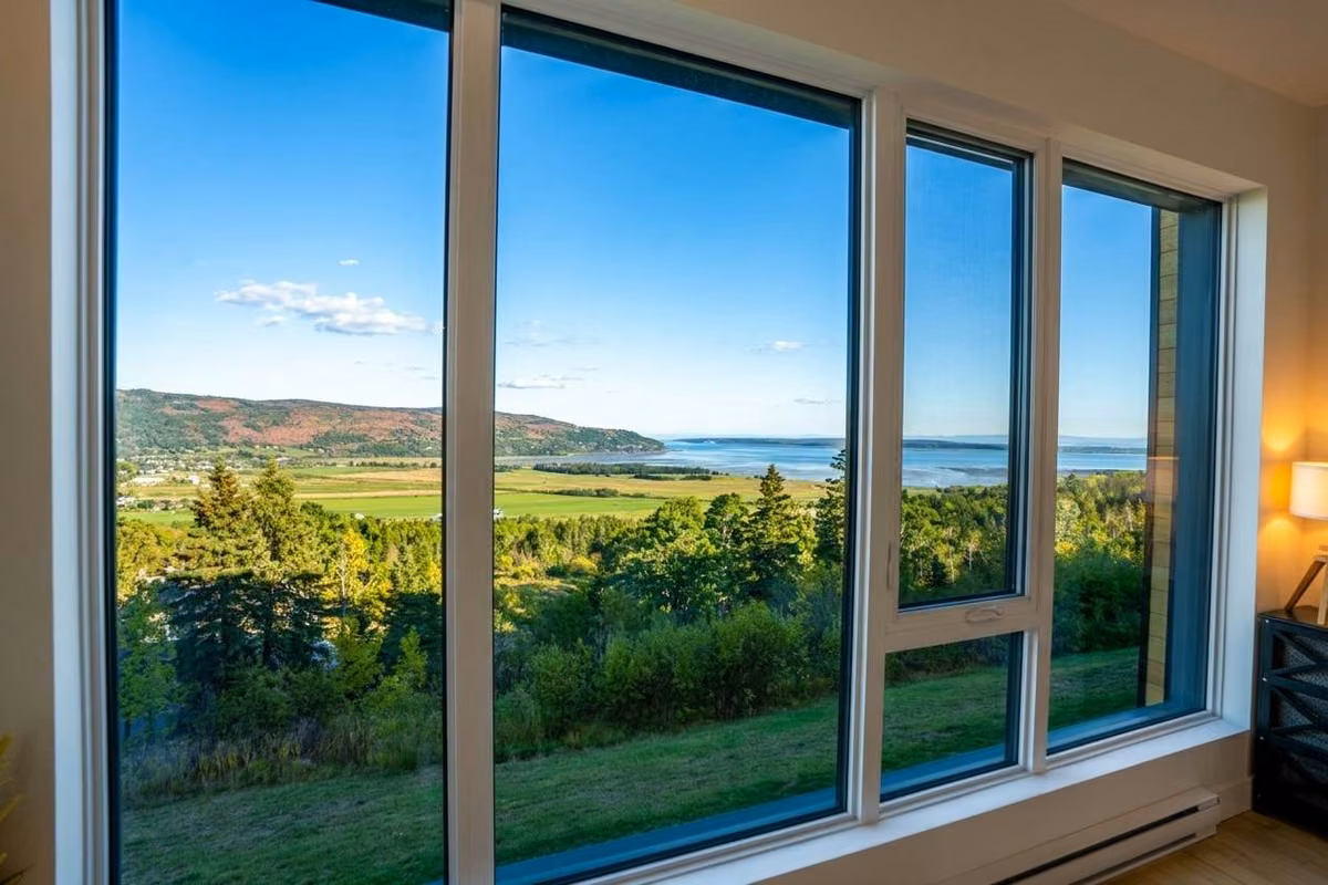 Vue sur le fleuve Saint-Laurent depuis le condo 309, Aurea Charlevoix