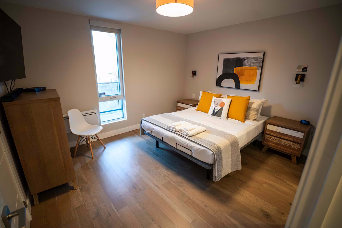 Chambre 1 du condo 311 avec lit queen, Aurea Charlevoix