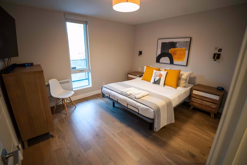 Chambre 1 du condo 311 avec lit queen, Aurea Charlevoix