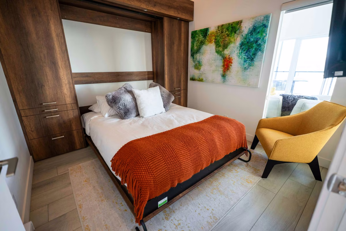 Chambre 3 du condo 401 avec lit queen, Aurea Charlevoix
