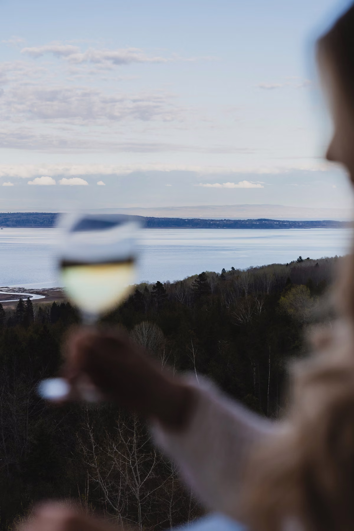Vue sur le fleuve Saint-Laurent depuis le condo 404, Aurea Charlevoix