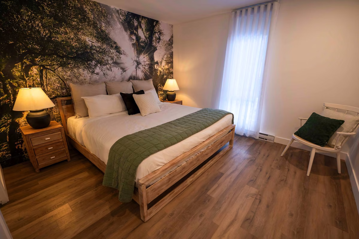 Chambre 3 du condo 404 avec lit king, Aurea Charlevoix