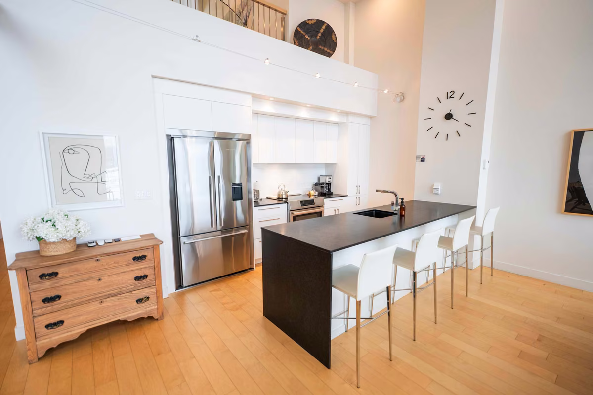 Cuisine entièrement équipée du condo 405, Aurea Charlevoix